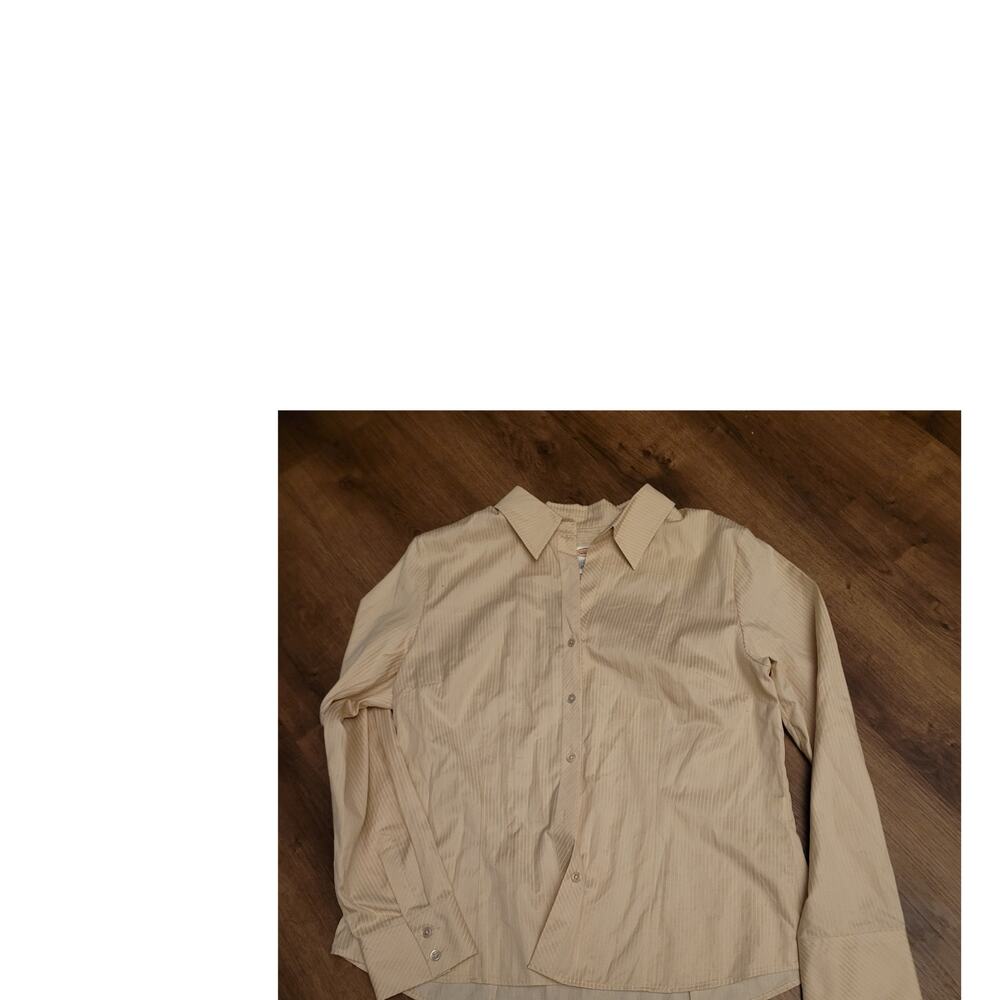 talbots tan blouse sx 14 womens nwt $68